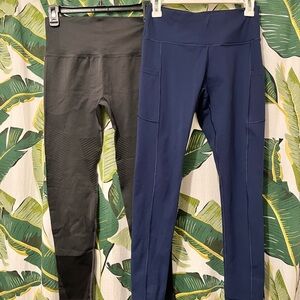 SHEIN Black and Blue Leggings for Versatile Style